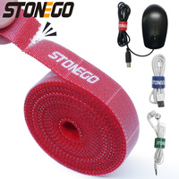 STONEGO teoring USB oplot na kable Organizer do kabli opaski na mysz uchwyt na przewód słuchawkowy przewód HDMI darmowe cięcie zarządzanie taśma do telefonu Hoop 1